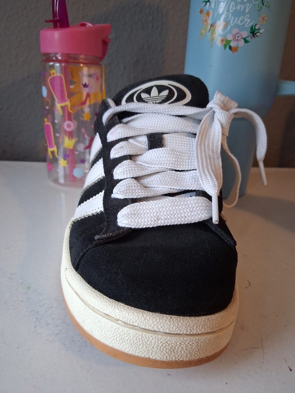 Adidas Kids Black & White Suede Classic Sneaker